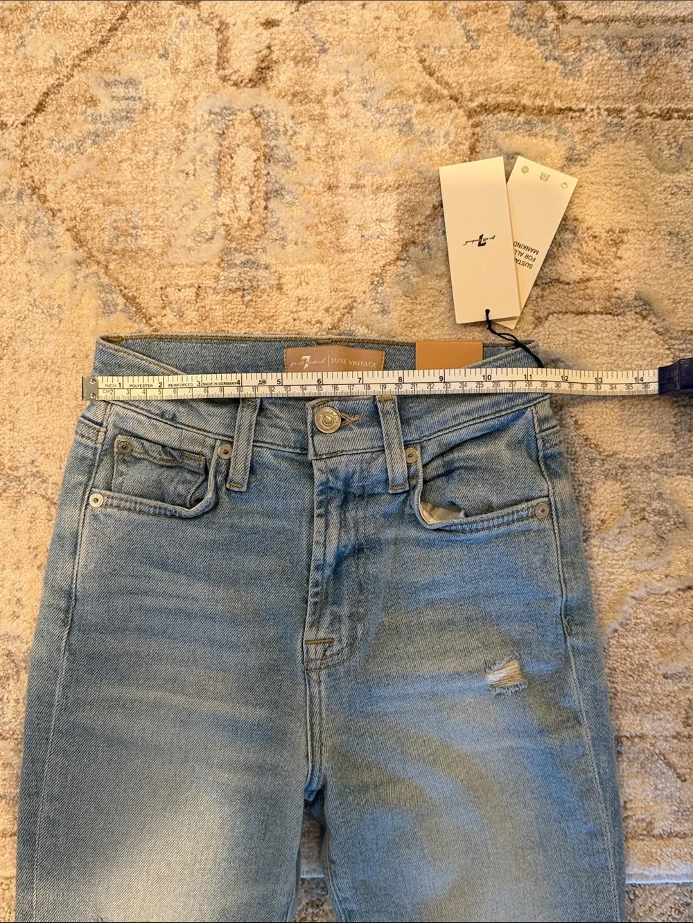 7 For All Mankind High Waist Slim Kick size 23